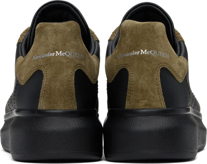 McQueen Black & Khaki Oversized Retro Sneakers - Image 2