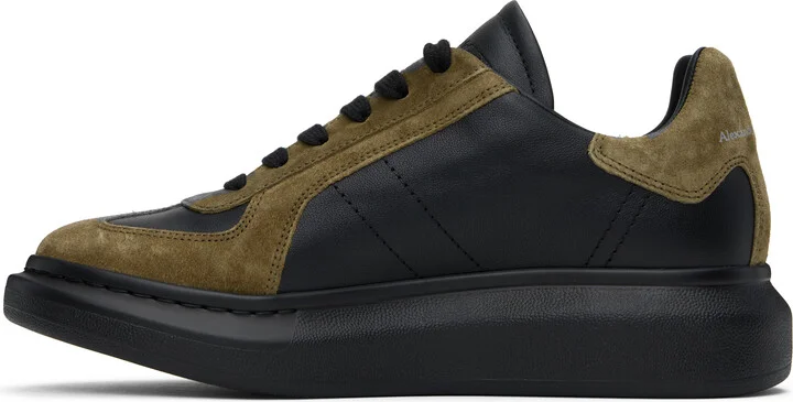 McQueen Black & Khaki Oversized Retro Sneakers - Image 3