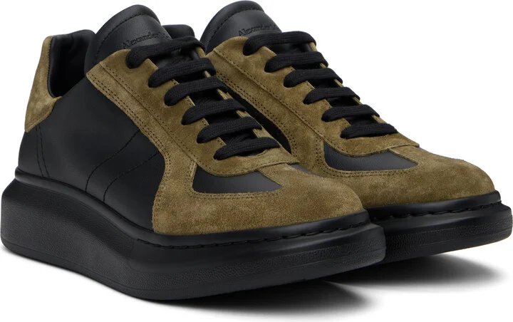 McQueen Black & Khaki Oversized Retro Sneakers - Image 4