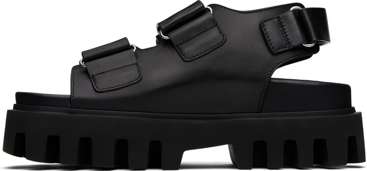McQueen Black Parachute Sandals - Image 3