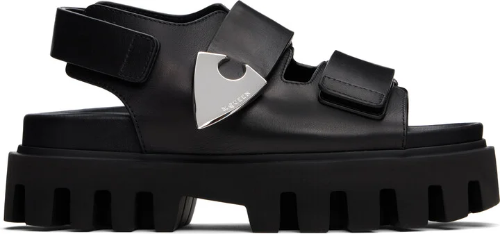 McQueen Black Parachute Sandals