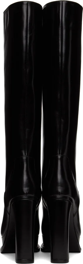 McQueen Black Pull-On Platform Boots - Image 2