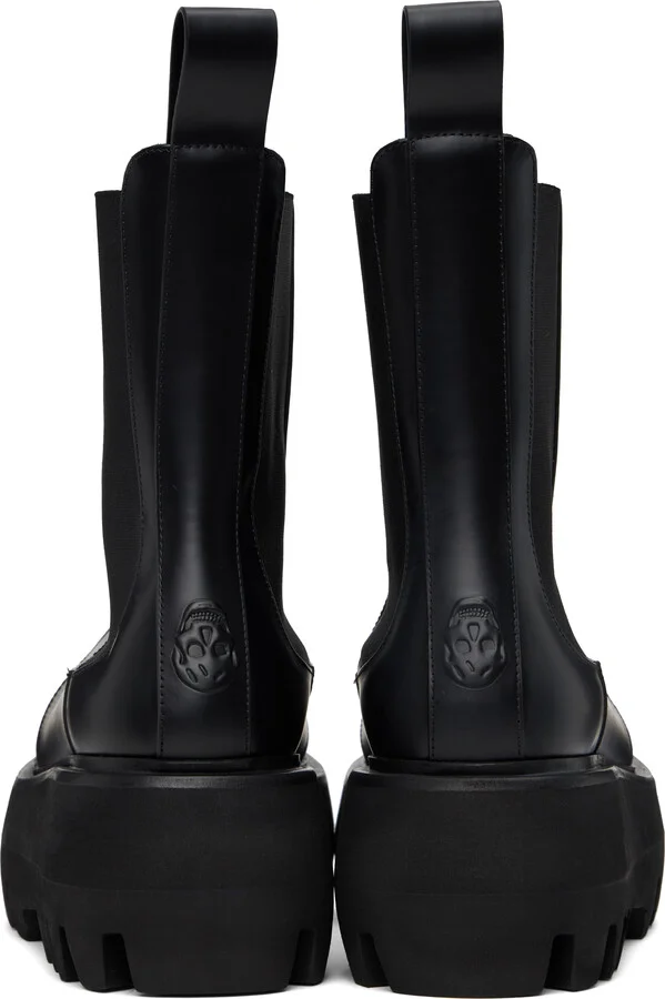 McQueen Black Sofa Chelsea Boots - Image 2