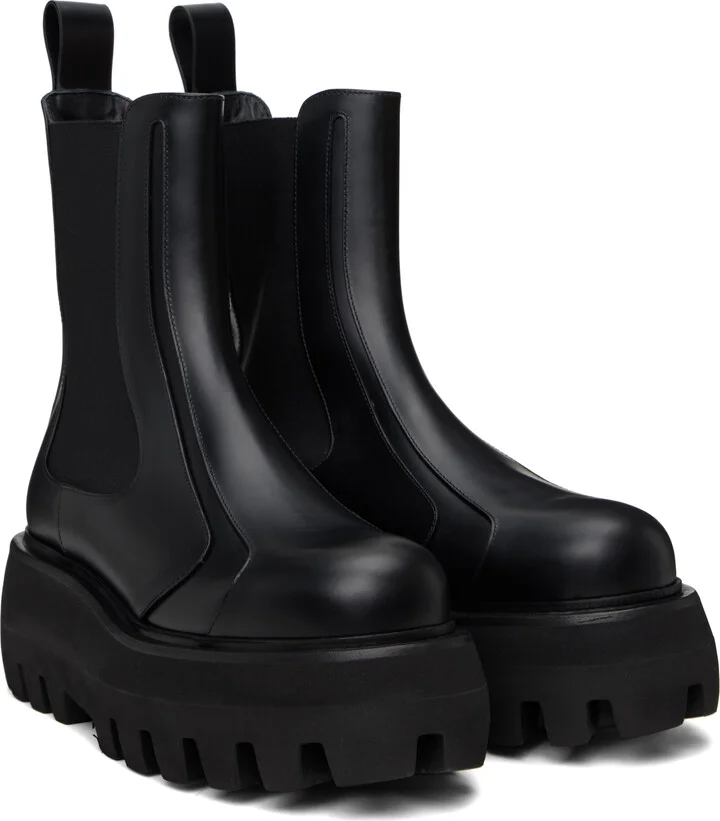 McQueen Black Sofa Chelsea Boots - Image 4
