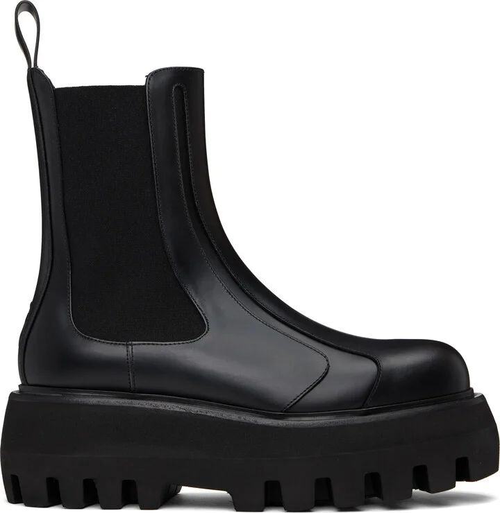 McQueen Black Sofa Chelsea Boots
