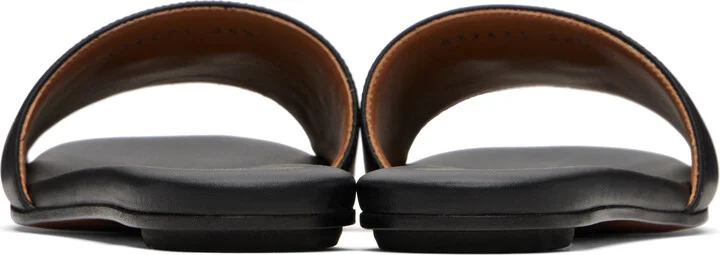 McQueen Black T-Bar Slides - Image 2