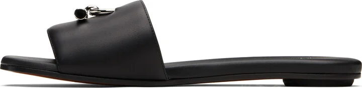 McQueen Black T-Bar Slides - Image 3
