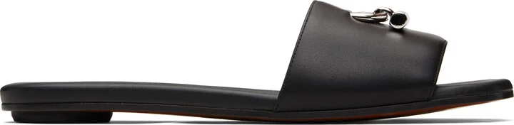 McQueen Black T-Bar Slides