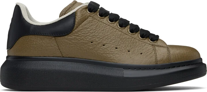 McQueen Khaki & Black Oversized Sneakers