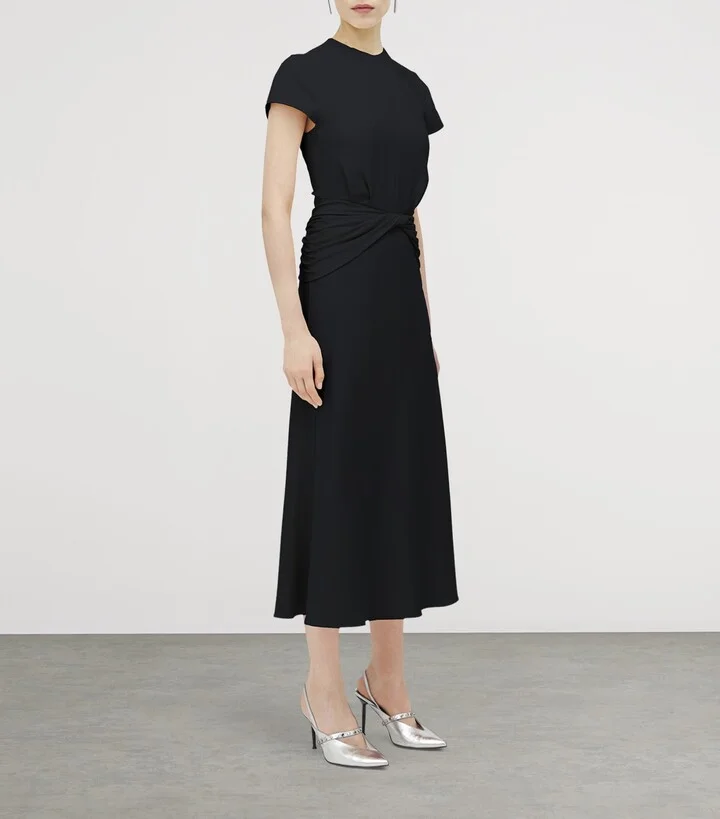 McQueen Knot-Waist Midi Dress - Image 3