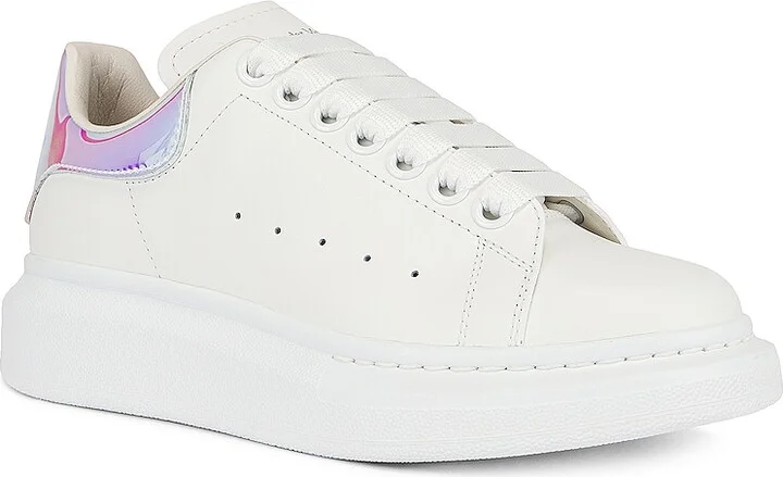 McQueen Lace Up Sneakers in White - Image 2