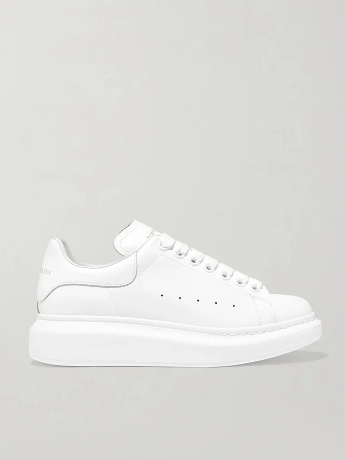 MCQUEEN - Leather Exaggerated-sole Sneakers - White