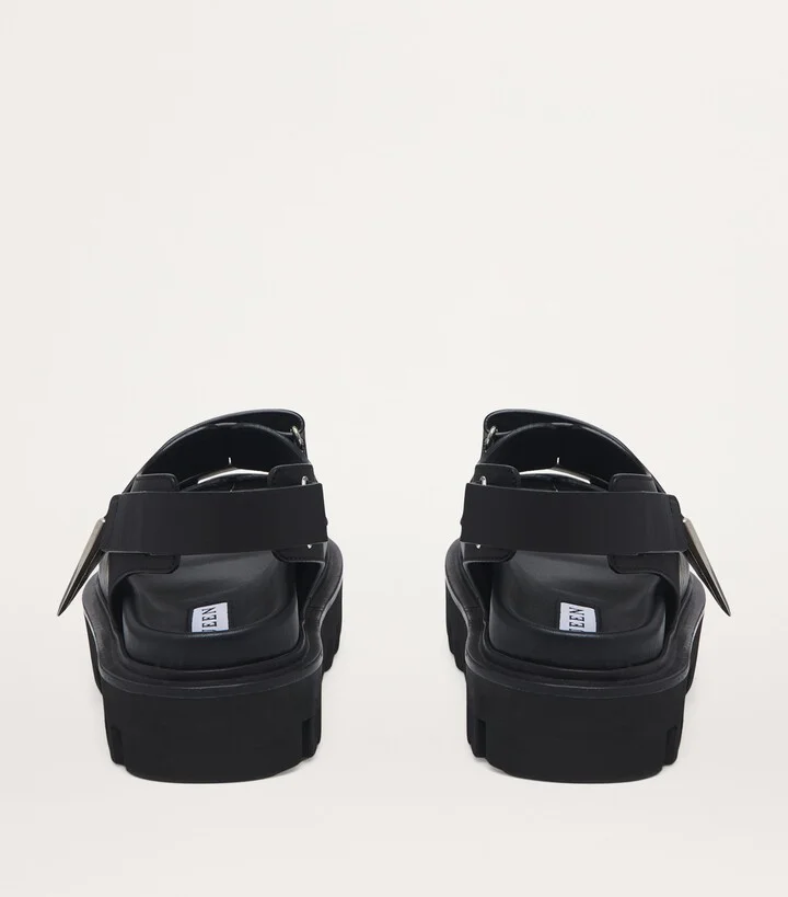 McQueen Leather Parachute Sandals 50 - Image 3