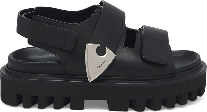 McQueen Leather Parachute Sandals