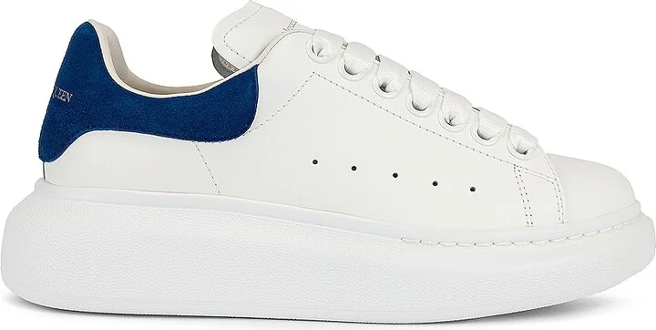 McQueen Leather Platform Sneakers in White