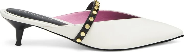 McQueen Leather Revel Heeled Mules 50
