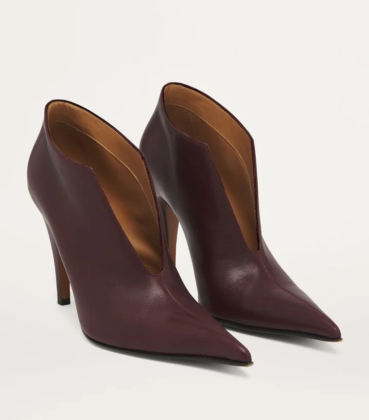 McQueen Leather Slashed Birdee Pumps 105 - Image 3