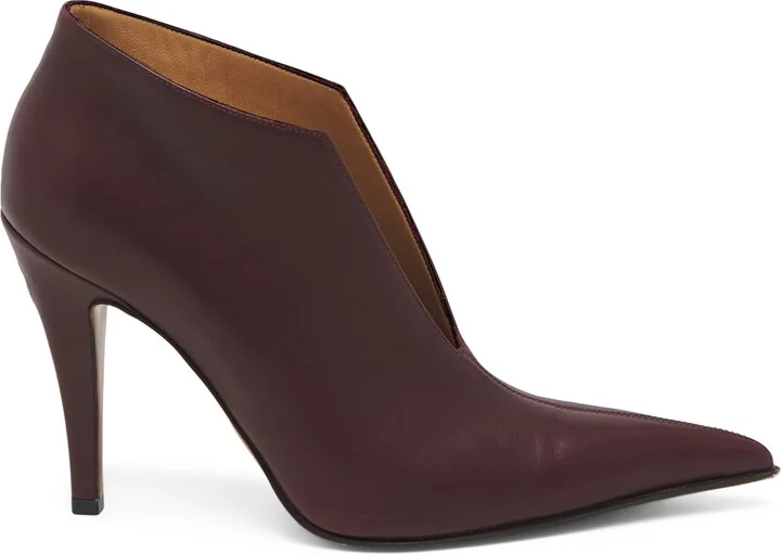 McQueen Leather Slashed Birdee Pumps 105