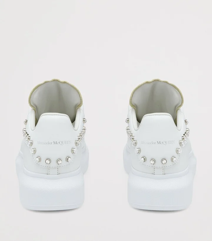 McQueen Leather Studded Sprint Runner Sneakers - Image 3