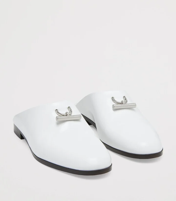 McQueen Leather T-Bar Mules - Image 3