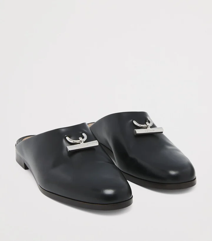 McQueen Leather T-Bar Mules - Image 3