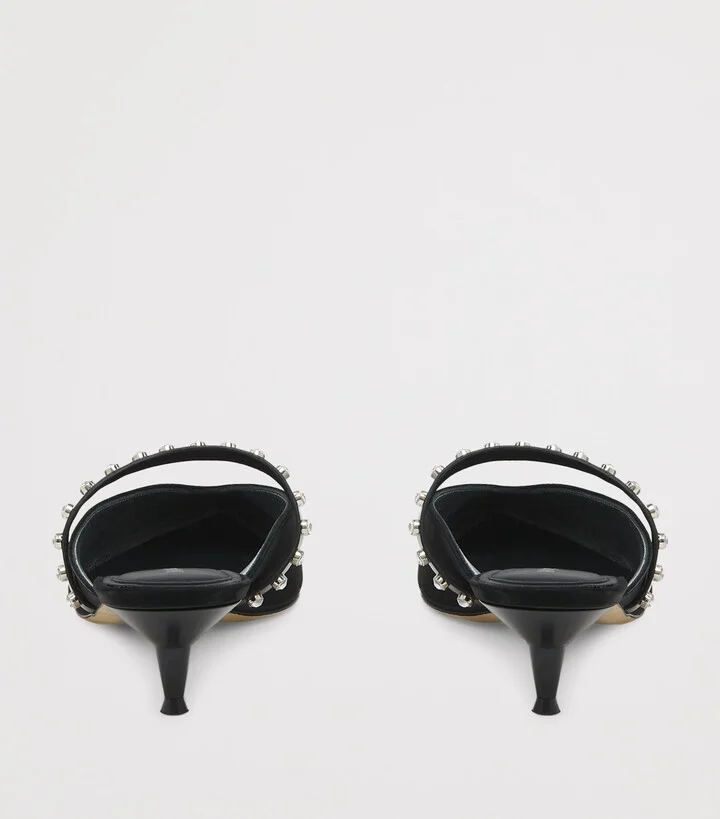 McQueen Nylon Revel Heeled Mules 50 - Image 3