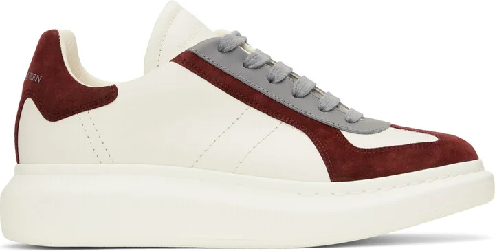 McQueen Off-White & Burgundy Oversized Retro Sneakers