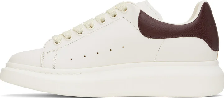 McQueen Off-White & Burgundy Oversized Sneakers - Image 3