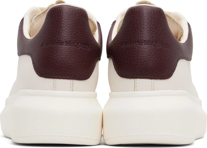 McQueen Off-White & Burgundy Oversized Sneakers - Image 2