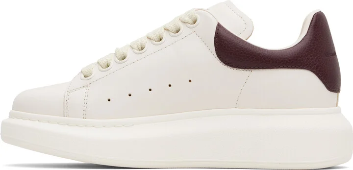 McQueen Off-White & Burgundy Oversized Sneakers - Image 3