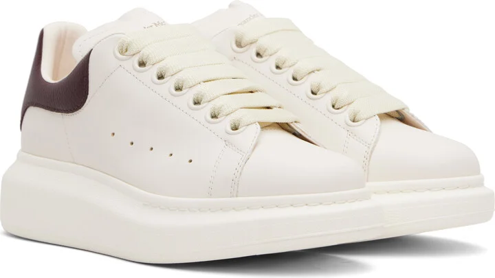 McQueen Off-White & Burgundy Oversized Sneakers - Image 4