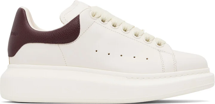 McQueen Off-White & Burgundy Oversized Sneakers