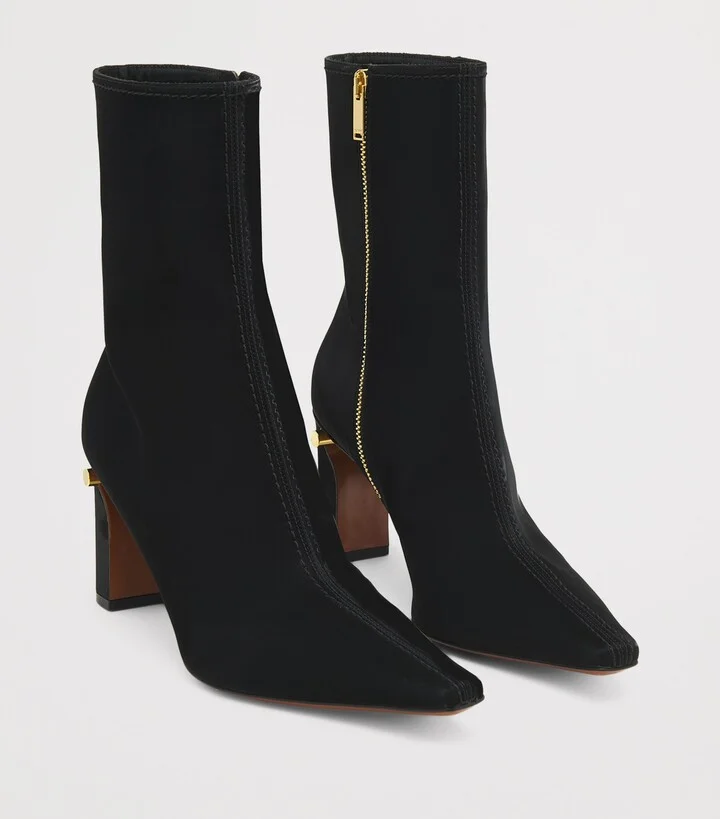 McQueen T-Bar Heeled Ankle Boots 80 - Image 3