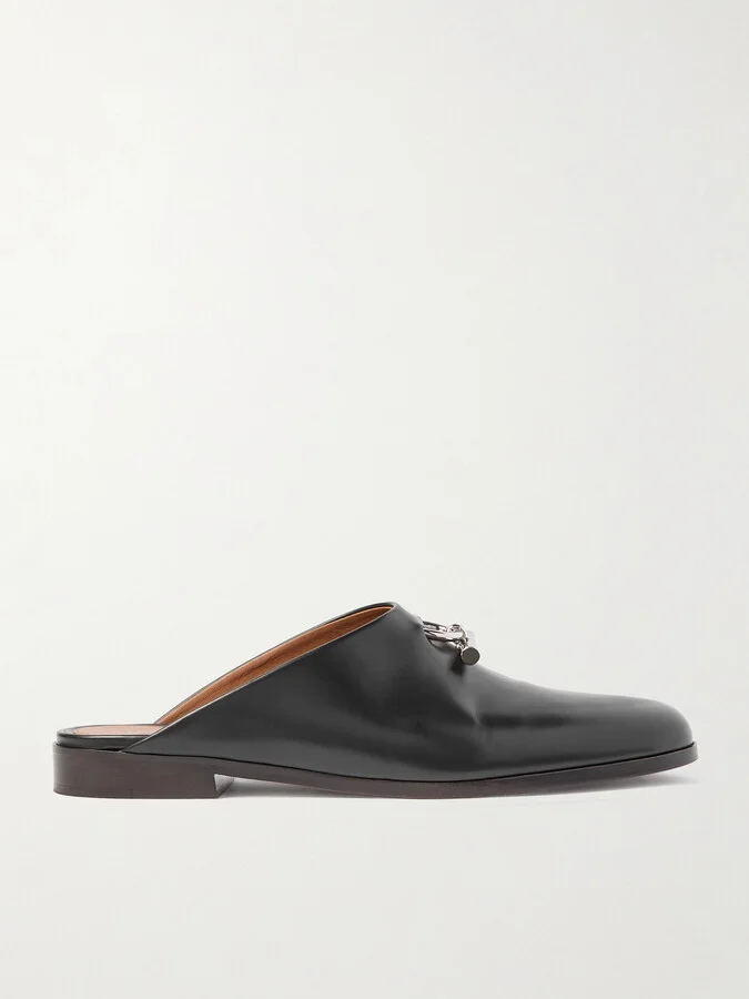 MCQUEEN - T-bar Leather Mules - Black