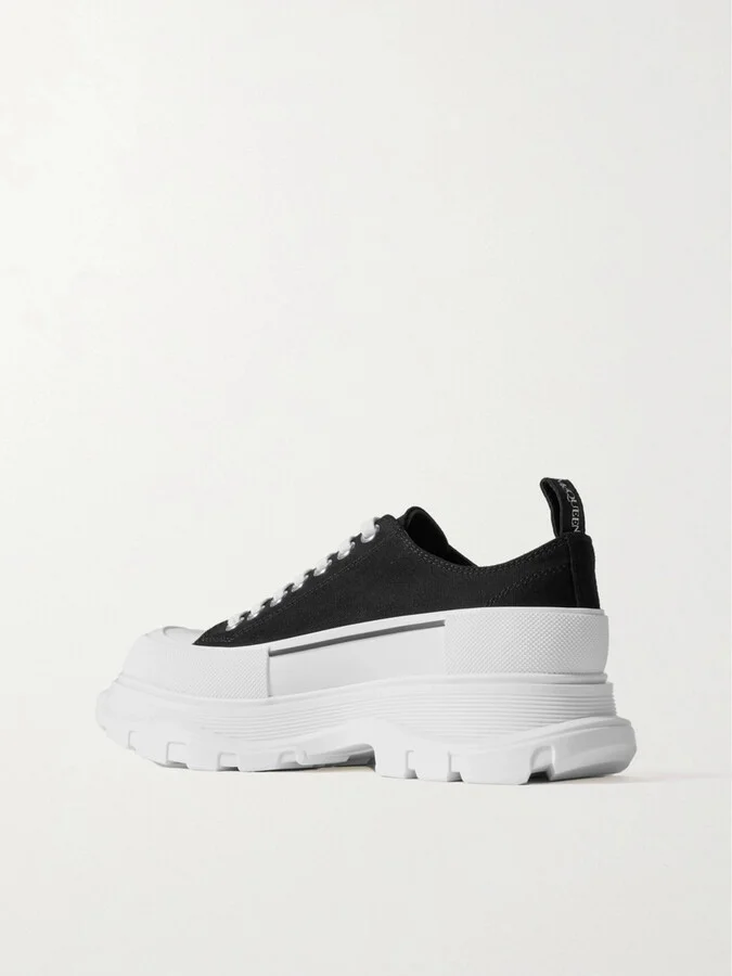 MCQUEEN - Tread Slick Canvas Exaggerated-sole Sneakers - Black - Image 3