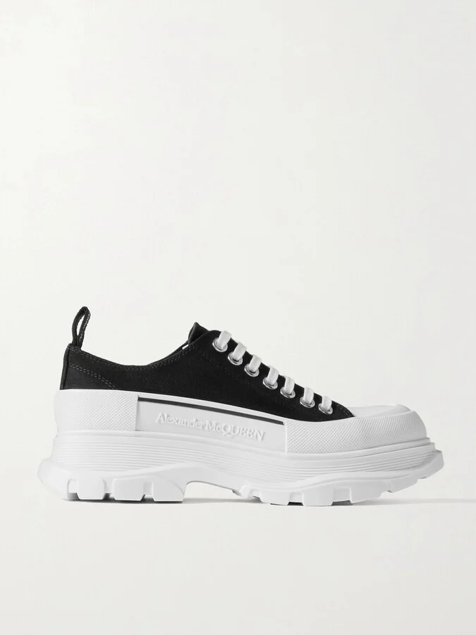 MCQUEEN - Tread Slick Canvas Exaggerated-sole Sneakers - Black