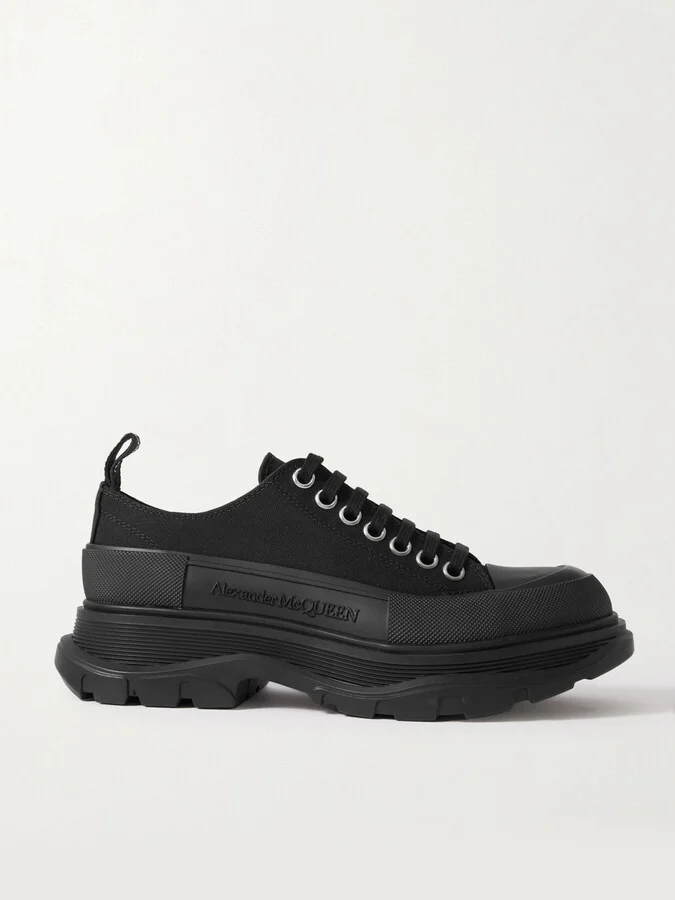 MCQUEEN - Tread Slick Canvas Exaggerated-sole Sneakers - Black
