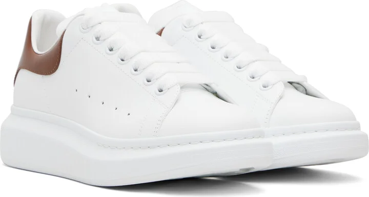 McQueen White & Brown Oversized Sneakers - Image 4