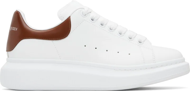McQueen White & Brown Oversized Sneakers
