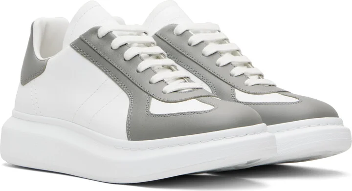 McQueen White & Gray Oversized Retro Sneakers - Image 4