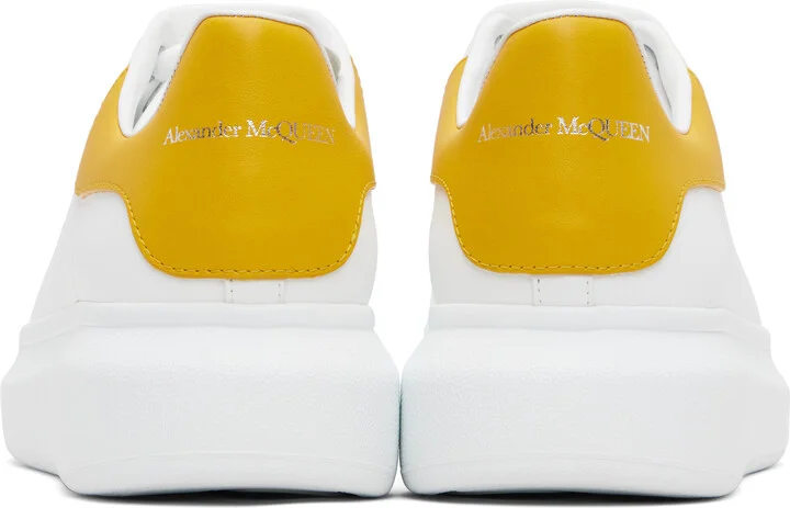 McQueen White & Yellow Oversized Sneakers - Image 2