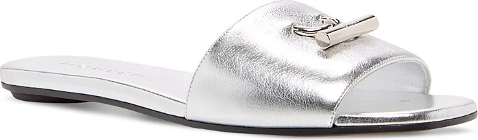 McQueen Women's Leather Slide Sandals