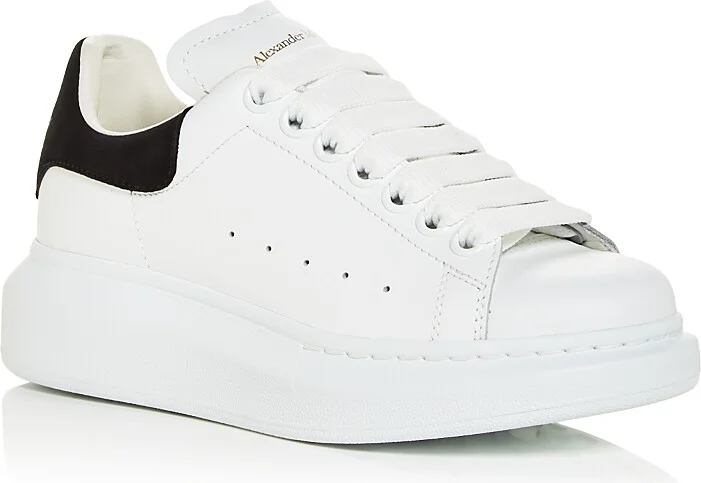 McQueen Women's Oversized Suede Heel Detail Sneakers