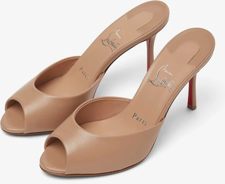 Me Dolly 85 beige leather mules - Image 4