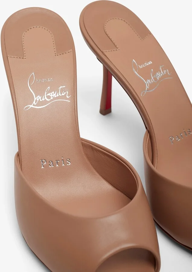 Me Dolly 85 beige leather mules - Image 5