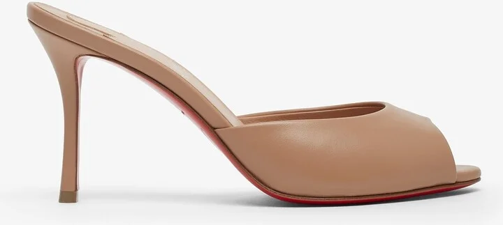Me Dolly 85 beige leather mules