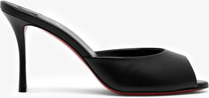 Me Dolly 85 black leather mules