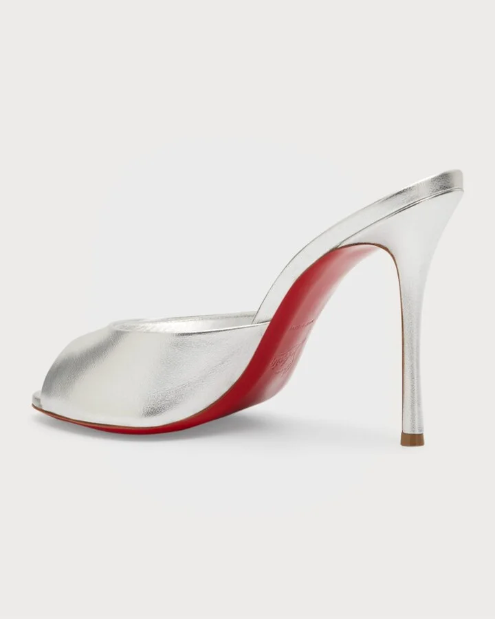 Me Dolly Metallic Red Sole Slide Sandals - Image 3