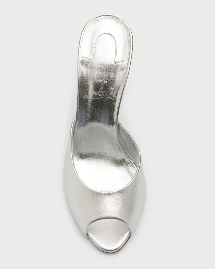 Me Dolly Metallic Red Sole Slide Sandals - Image 4