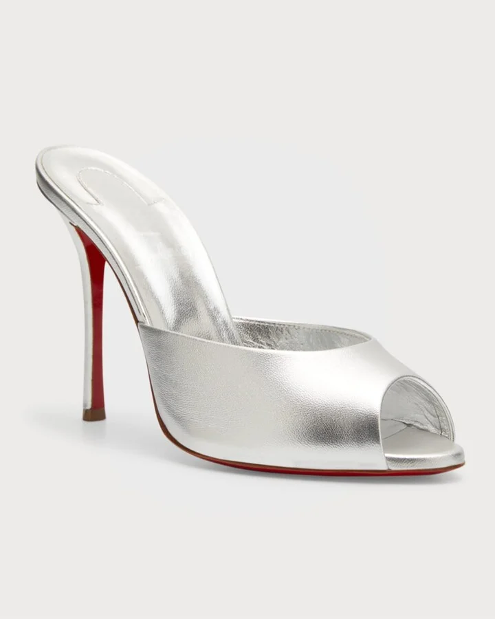 Me Dolly Metallic Red Sole Slide Sandals - Image 5